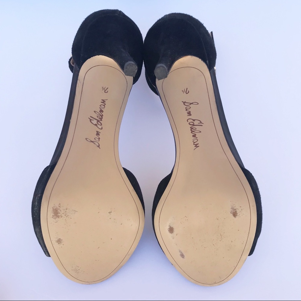 Sam Edelman • Black Suede Ankle Strap Heels 7 1/2 - Picture 5 of 5